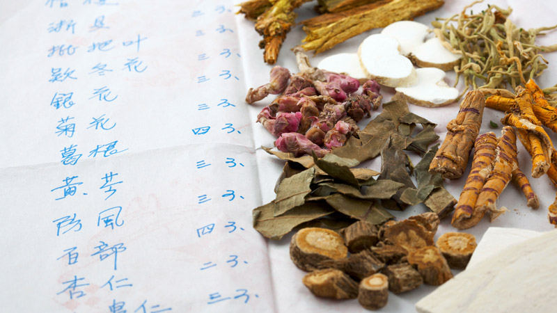 Recipe and ingredients for Chinese herbal medicine
