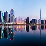 Panoramic view of the Dubai downtown.