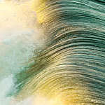Close up of a wave, Huntington beach, USA.