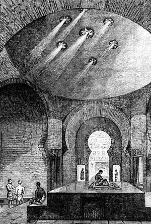 Turkish baths in Jermyn Street, London, circa 1800.